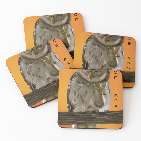 Item preview, Funny Owl Illustration – “Nice Ass” Winking Owl | Cute Humorous Bird Art designed and sold by jassoart.