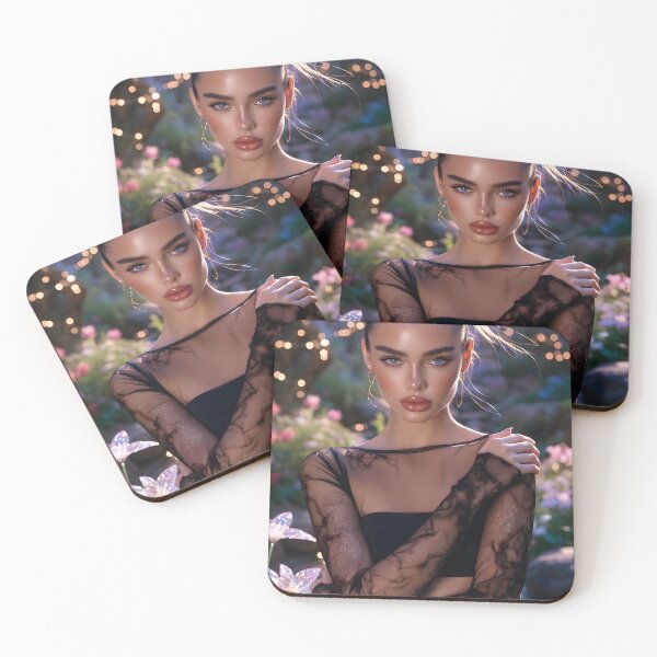 Item preview, Enchanted Garden Siren - Ethereal Twilight Beauty Portrait designed and sold by AiDigitalSanctum.