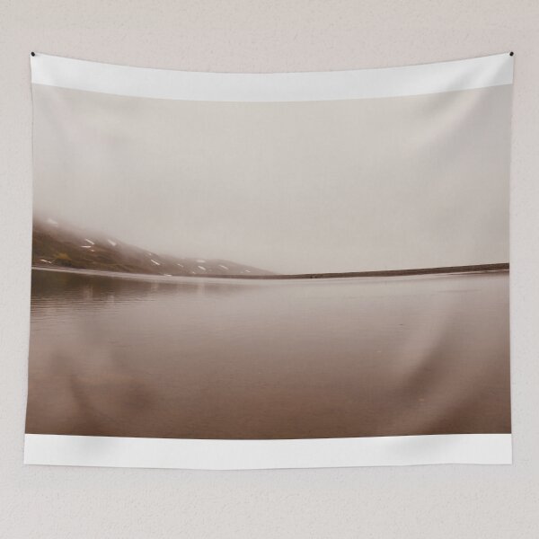 Item preview, Alpine lake in the fog – Gentle tranquility in pastel / Swiss Artwork Photography designed and sold by Raphael Wolf.