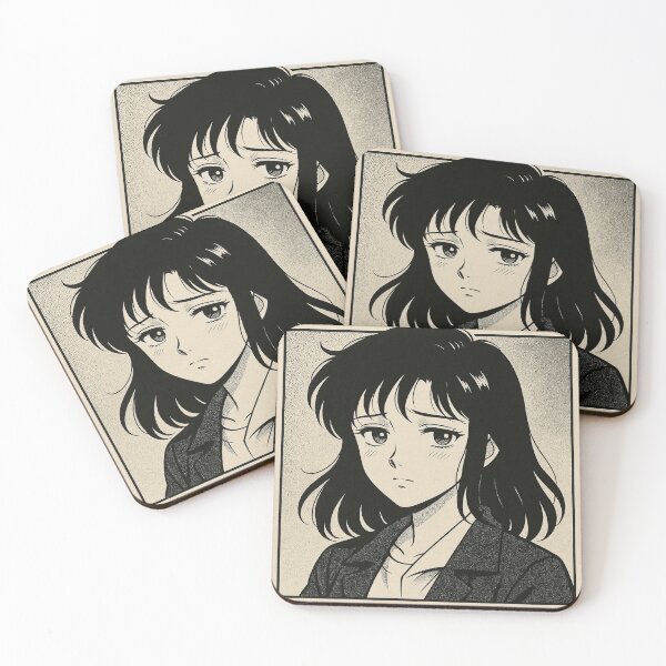 Item preview, Retro Manga Panel – Vintage Anime Girl Illustration designed and sold by 404 Ink.