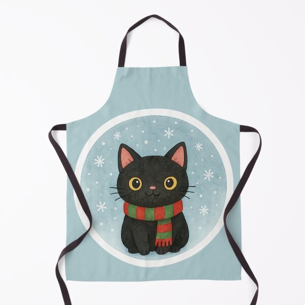 Item preview, Festive Back Cat in Snow designed and sold by Cat-loveparttime.