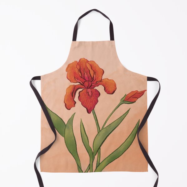 Aperçu de l'œuvre Illustration Florale Iris Orange créée et vendue par Mel-Mas-Stoband.