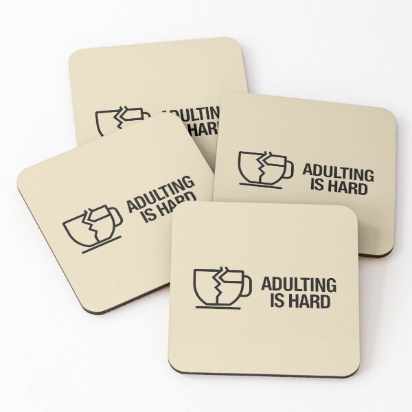 Item preview, Adulting Is Hard Broken Coffee Cup Minimalist Design designed and sold by SplashTastic.