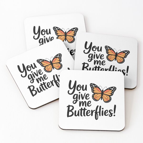 Item preview, You Give Me Butterflies! Cute Butterfly Pun designed and sold by PMCreative.