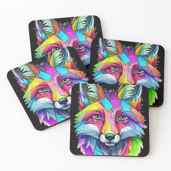Item preview, Vibrant Digital Fox Art designed and sold by FoxVibes.