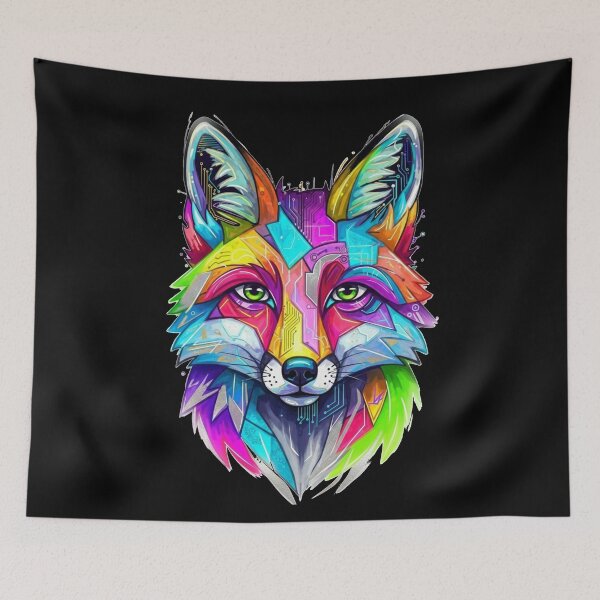 Item preview, Vibrant Digital Fox Art designed and sold by FoxVibes.