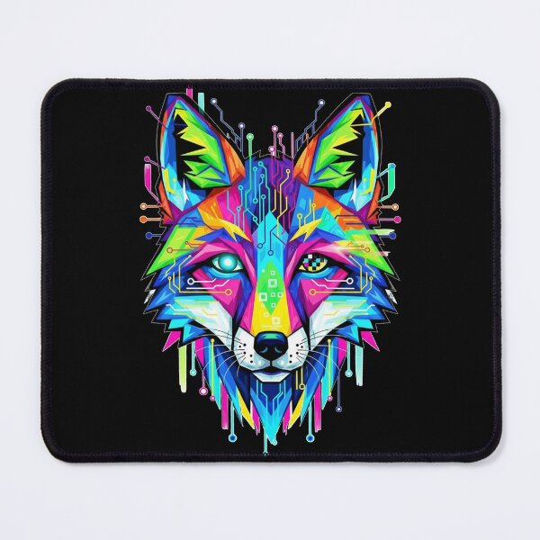 Item preview, Neon Cybernetic Fox Spirit designed and sold by FoxVibes.