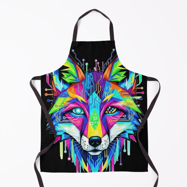 Item preview, Neon Cybernetic Fox Spirit designed and sold by FoxVibes.