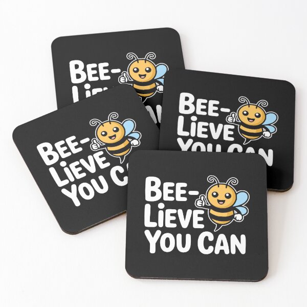 Item preview, Bee-Lieve You Can! Funny Bee Pun designed and sold by PMCreative.