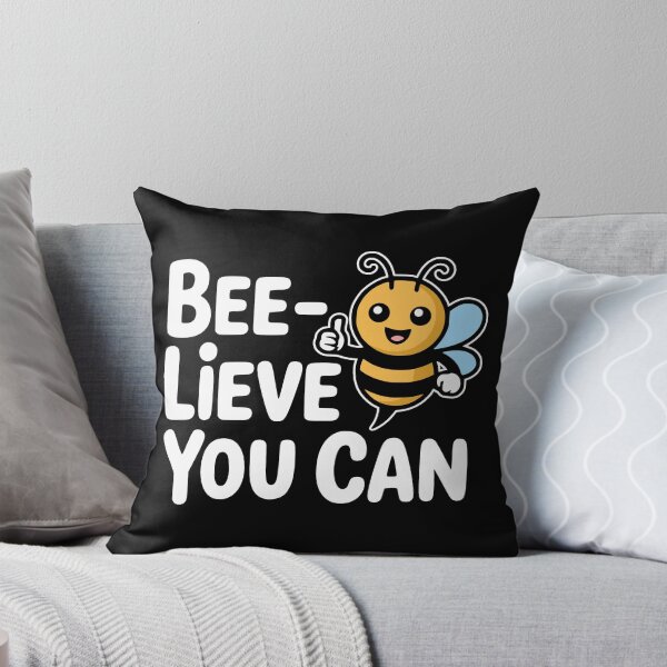 Item preview, Bee-Lieve You Can! Funny Bee Pun designed and sold by PMCreative.