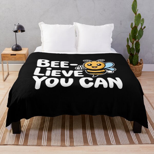 Item preview, Bee-Lieve You Can! Funny Bee Pun designed and sold by PMCreative.