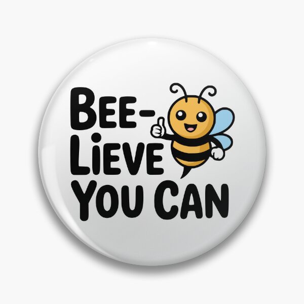 Item preview, BeeLieve You Can! Cute Bee Pun designed and sold by PMCreative.