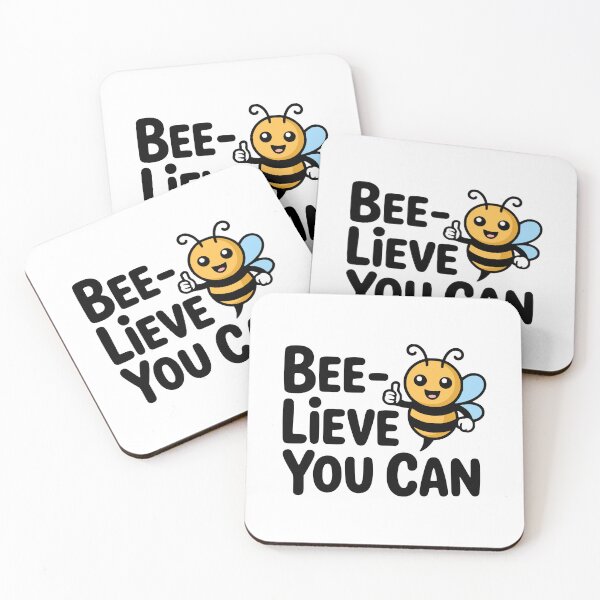 Item preview, BeeLieve You Can! Cute Bee Pun designed and sold by PMCreative.