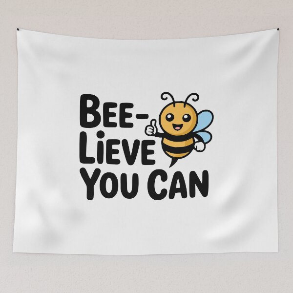 Item preview, BeeLieve You Can! Cute Bee Pun designed and sold by PMCreative.