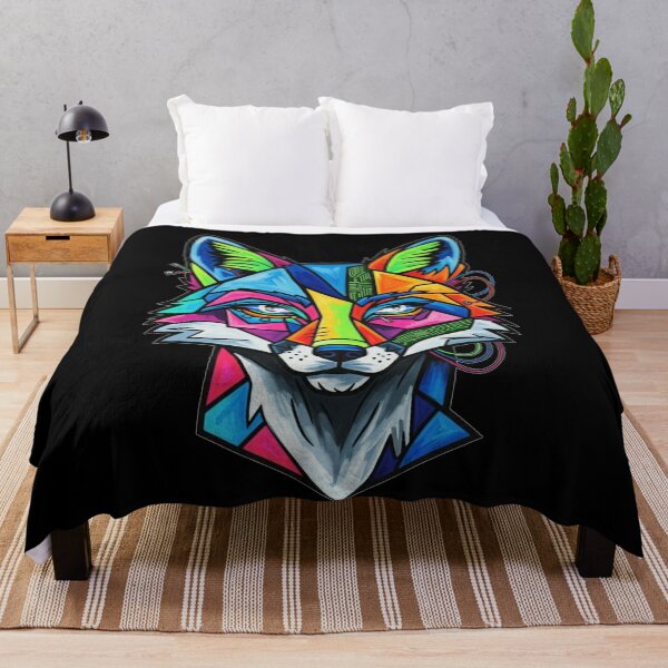 Item preview, Geometric Neon Fox Spirit designed and sold by FoxVibes.