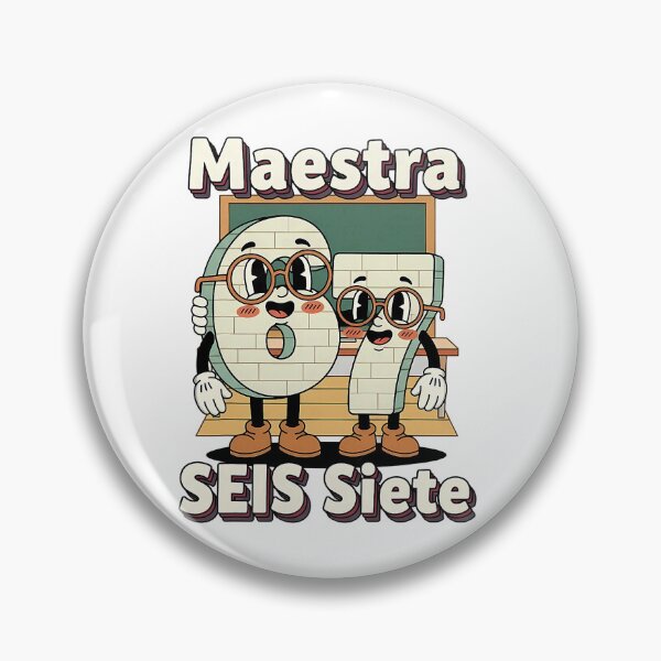 Item preview, Maestra Seis Siete Classroom Scene With Cute Characters designed and sold by clarabersetart.