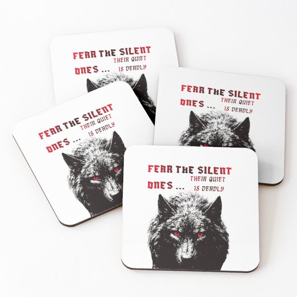 Item preview, Fear the Silent Ones – Dark Wolf Red Eyes Horror Design designed and sold by KarimFisal.