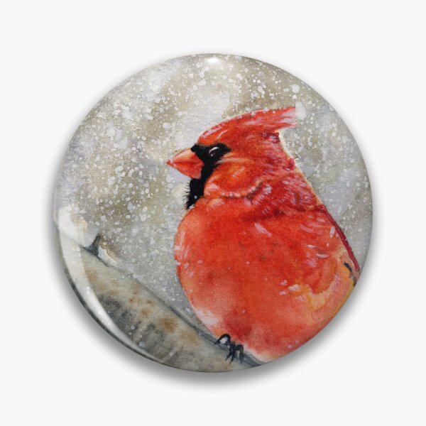 Item preview, Winter's Flame Cardinal Watercolour designed and sold by Raven Studio.