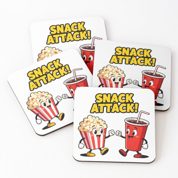 Item preview, Snack Attack Popcorn and Soda by Modern Mojo | Cute Movie Night Snack Art | Fun Cartoon Food Design designed and sold by Modern-Mojo.
