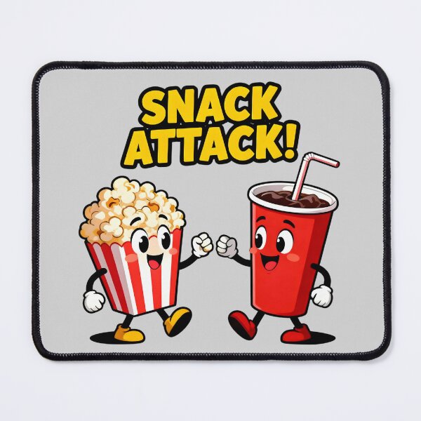Item preview, Snack Attack Popcorn and Soda by Modern Mojo | Cute Movie Night Snack Art | Fun Cartoon Food Design designed and sold by Modern-Mojo.