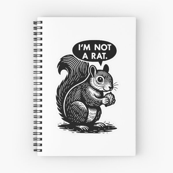 Item preview, Funny Squirrel Statement With Bold Woodcut Style Artwork designed and sold by clarabersetart.