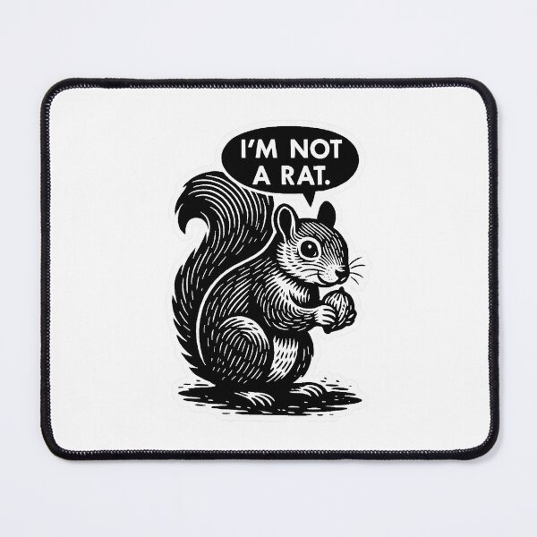 Item preview, Funny Squirrel Statement With Bold Woodcut Style Artwork designed and sold by clarabersetart.