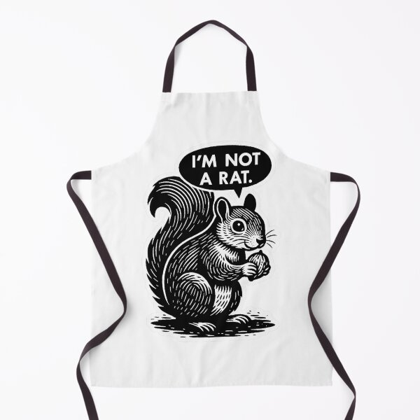 Item preview, Funny Squirrel Statement With Bold Woodcut Style Artwork designed and sold by clarabersetart.
