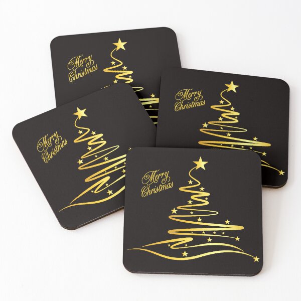 Item preview, Merry Christmas. Golden Christmas Tree. designed and sold by Dinasshop.
