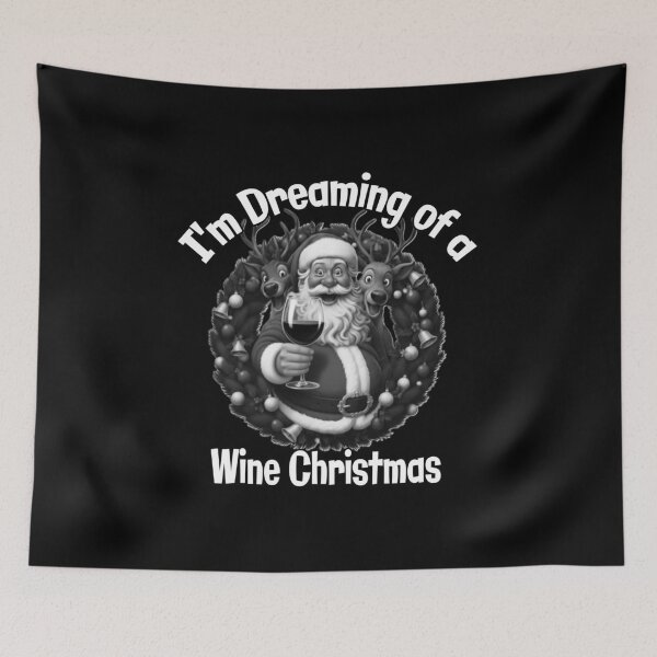Item preview, I'm Dreaming of a Wine Christmas | Funny Drinking Santa Holiday designed and sold by A-T-H.