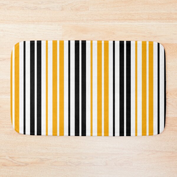 Item preview, Yellow Black Stripes On White Background Design  designed and sold by PatternTitan.