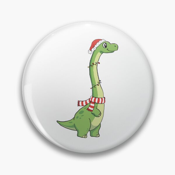 Item preview, Cute Christmas Brontosaurus Dinosaur with Santa Hat designed and sold by Potattoo.
