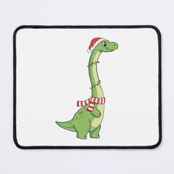 Item preview, Cute Christmas Brontosaurus Dinosaur with Santa Hat designed and sold by Potattoo.
