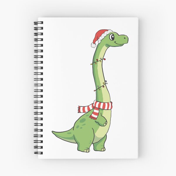 Item preview, Cute Christmas Brontosaurus Dinosaur with Santa Hat designed and sold by Potattoo.