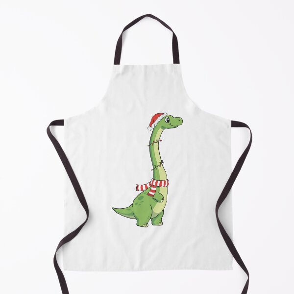 Item preview, Cute Christmas Brontosaurus Dinosaur with Santa Hat designed and sold by Potattoo.