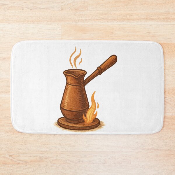 Item preview, Cozy Turkish Coffee Cezve Illustration – Warm Hand-Drawn Art for Coffee Lovers designed and sold by Globalcitytees.