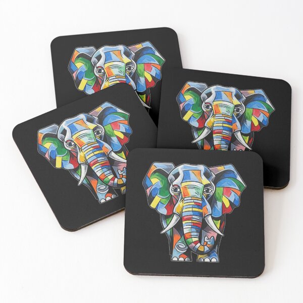 Item preview, Vibrant Geometric Elephant Art designed and sold by ElephantVibes.