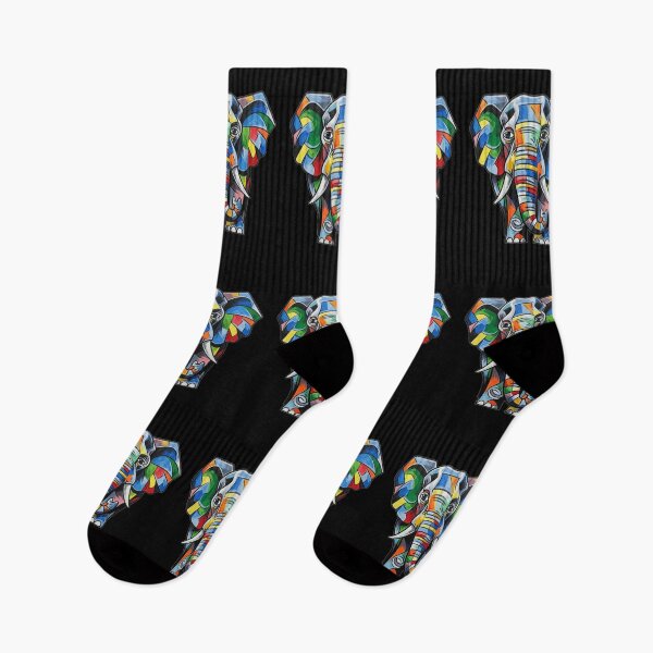 Item preview, Vibrant Geometric Elephant Art designed and sold by ElephantVibes.