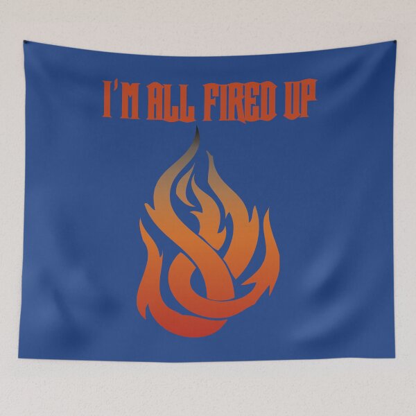 Item preview, I'm All Fired Up Flame Royal Blue designed and sold by WakameDragon.