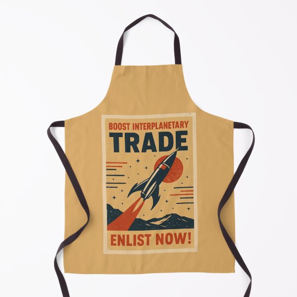Item preview, Boost Interplanetary Trade Retro Rocket Poster Enlist Now. designed and sold by The-T-In-Retro.