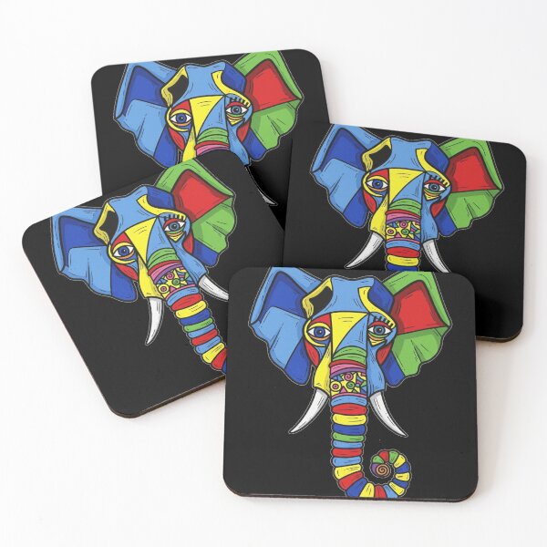 Item preview, Kaleidoscope Elephant Art designed and sold by ElephantVibes.