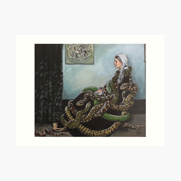 Whistler's Mum loves her Snakes Art Print