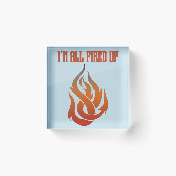 Item preview, I'm All Fired Up Flame Baby Blue designed and sold by WakameDragon.