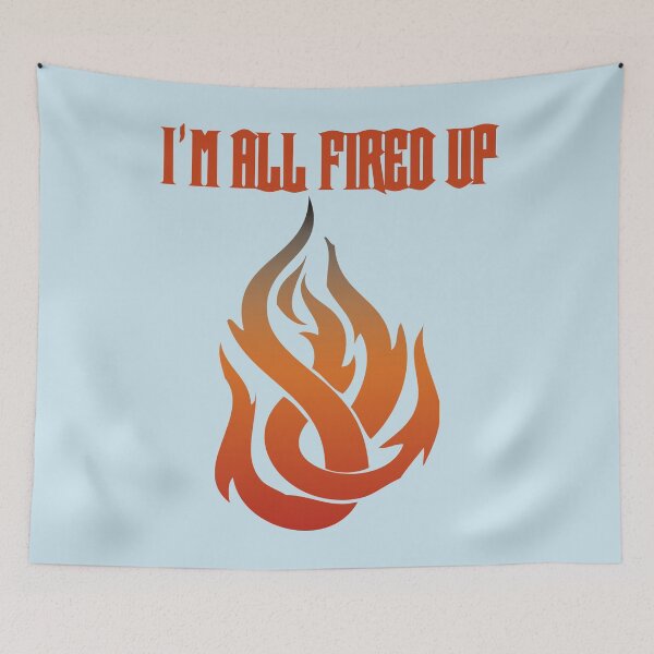 Item preview, I'm All Fired Up Flame Baby Blue designed and sold by WakameDragon.