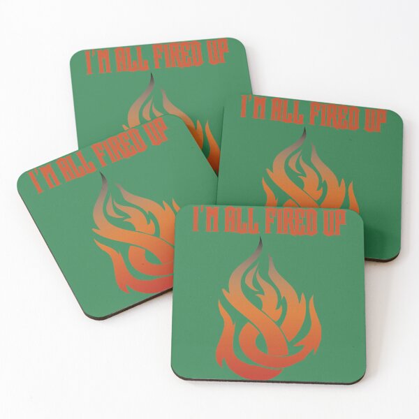 Item preview, I'm All Fired Up Flame Kelly Green designed and sold by WakameDragon.