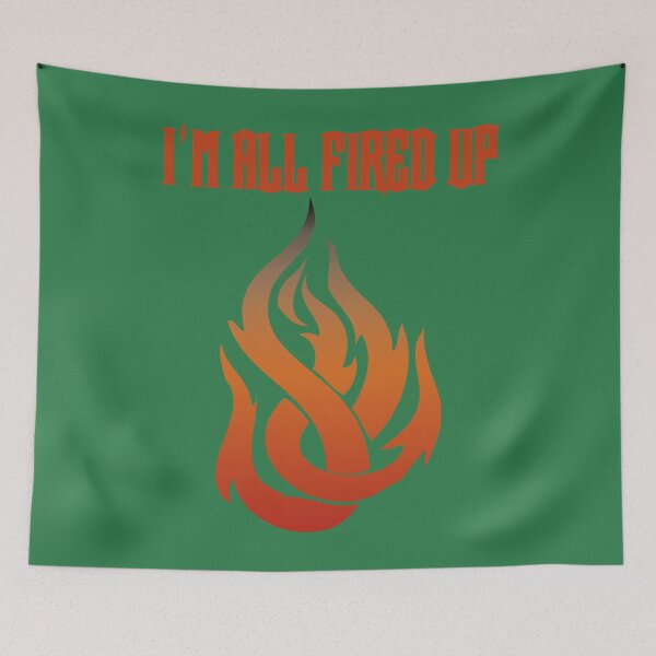 Item preview, I'm All Fired Up Flame Kelly Green designed and sold by WakameDragon.