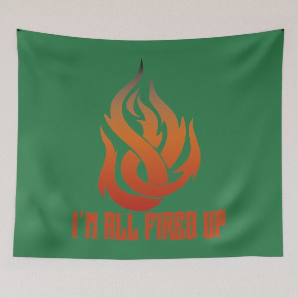 Item preview, Flame I'm All Fired Up Kelly Green designed and sold by WakameDragon.