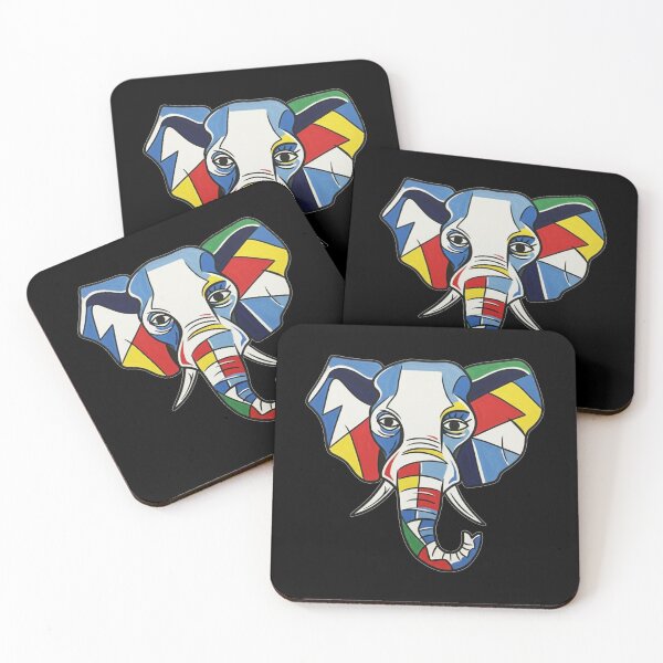 Item preview, Vibrant Geometric Elephant Art designed and sold by ElephantVibes.