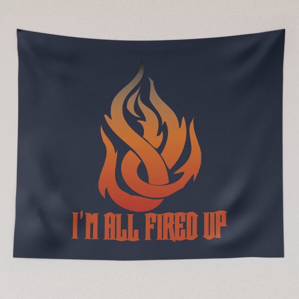 Item preview, Flame I'm All Fired Up Navy designed and sold by WakameDragon.