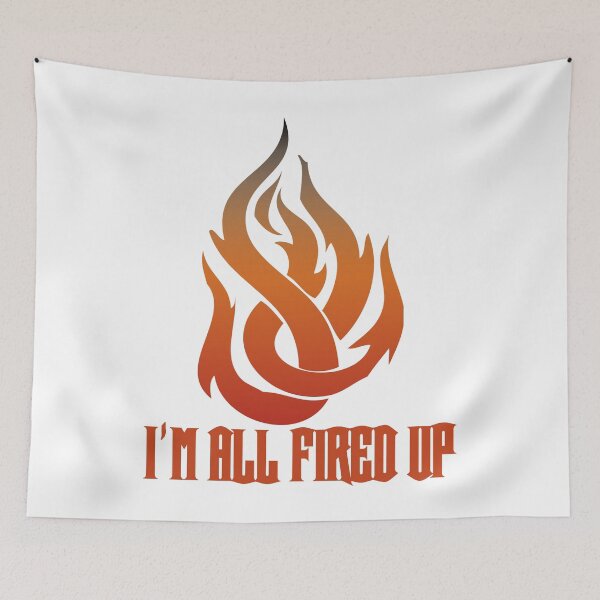 Item preview, Flame I'm All Fired Up White designed and sold by WakameDragon.