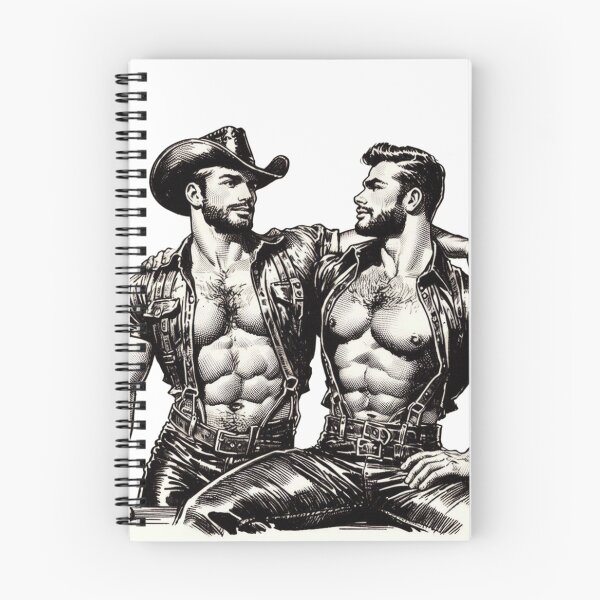 Item preview, Vintage Gay Texas Leather Cowboys Gay Pride Sketch Graphic Design designed and sold by ItsAKinkThing.